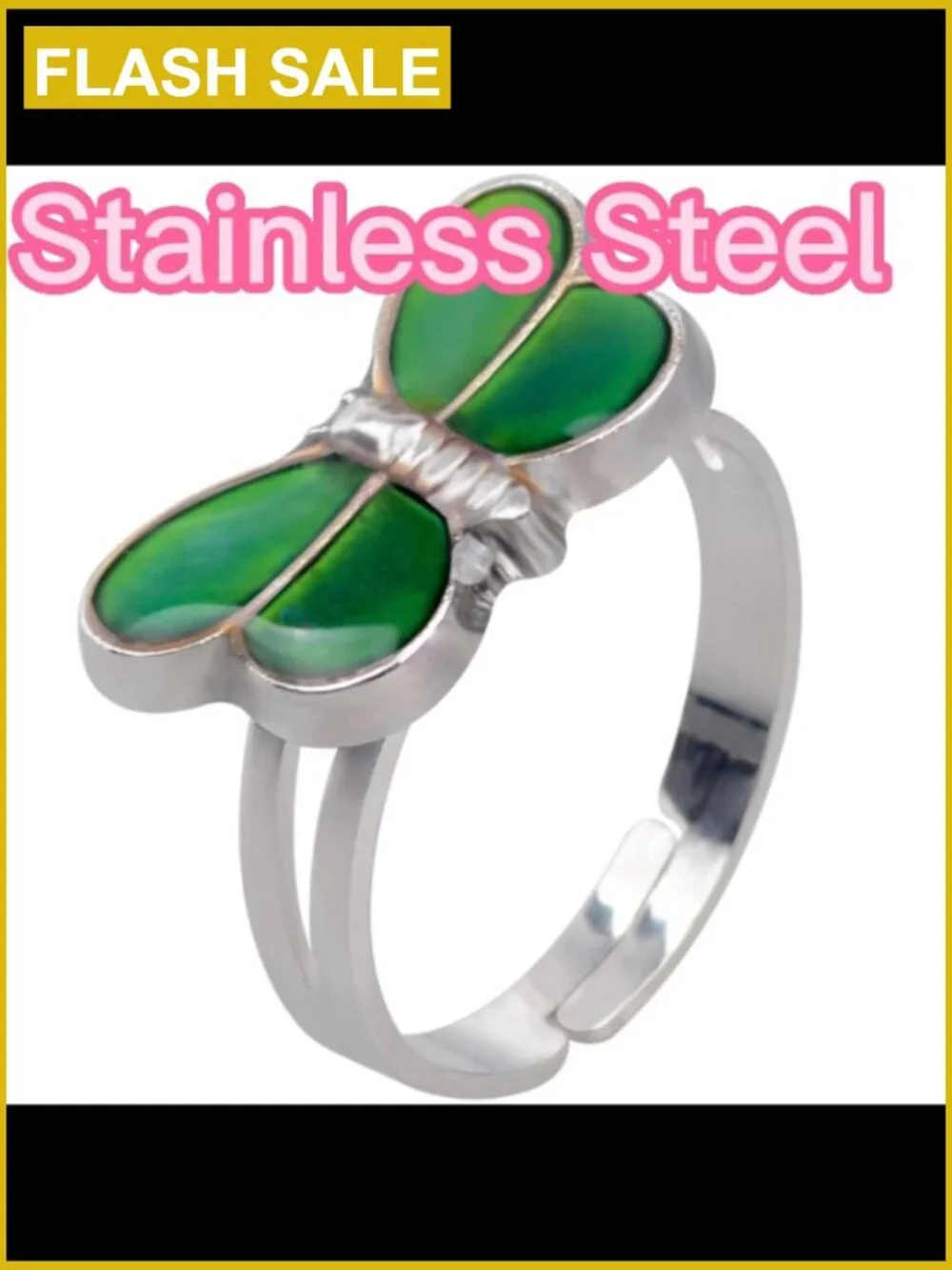 Adjustable Mystique Marble Mood Ring Inspirational Jewelry